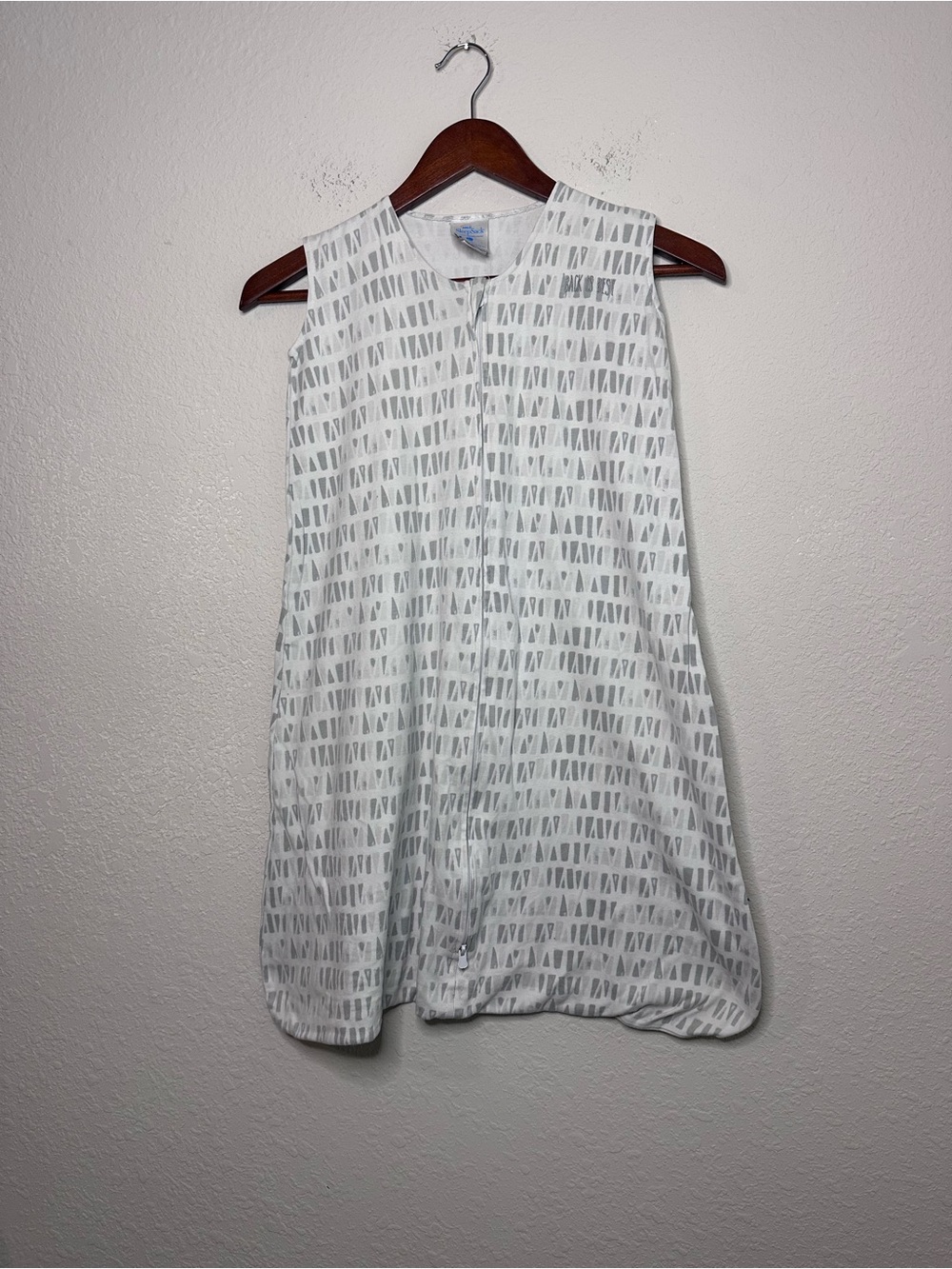 Halo White & Grey Geometric Sleep Sack Size Large